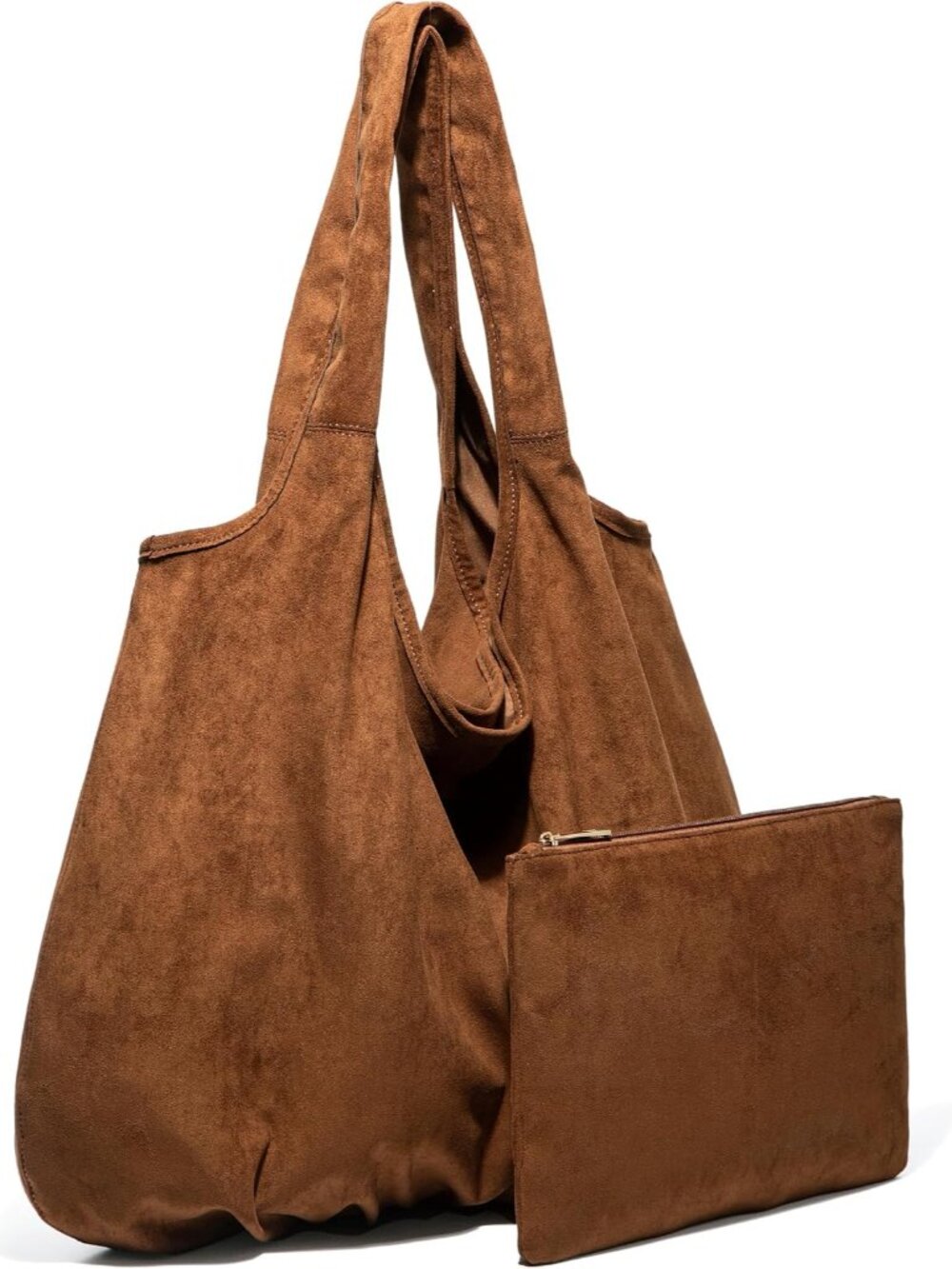 Slouchy Suede Hobo Bags for Women Large Shoulder Bag Handbags Chic Tote Purse Sa - Picture 4 of 8